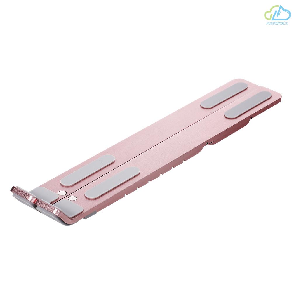 Giá đỡ laptop/máy tính bảng 6 cấp độ bằng hợp kim nhôm màu vàng hồng có thể điều chỉnh