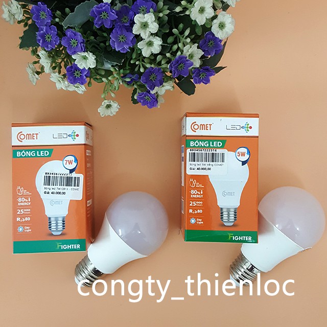 Bóng Đèn led 5W 7W trắng COMET (HV)