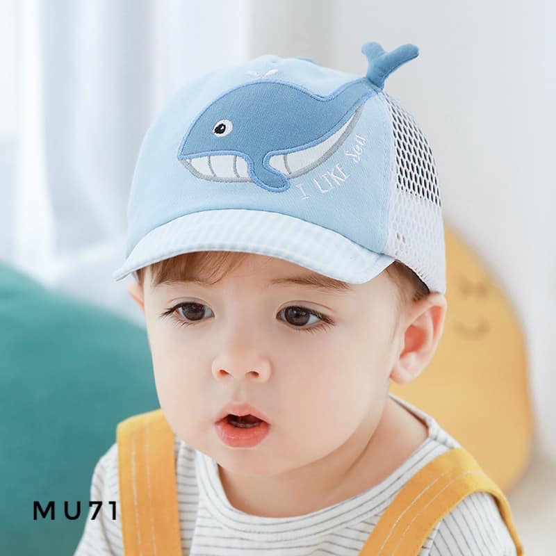 Mũ lưỡi trai cá heo MU71 cho bé trai từ 0-6m