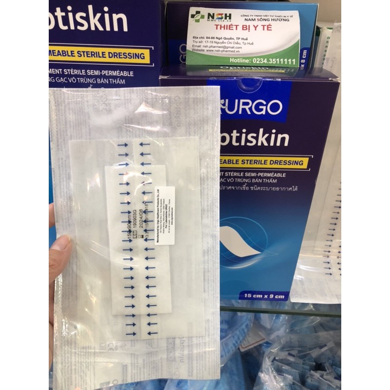 ❤️ Băng dán miếng dán kèm gạc vô trùng dán vết thương hút dịch chống không thấm nước URGO OPTISKIN 20cm x 9cm