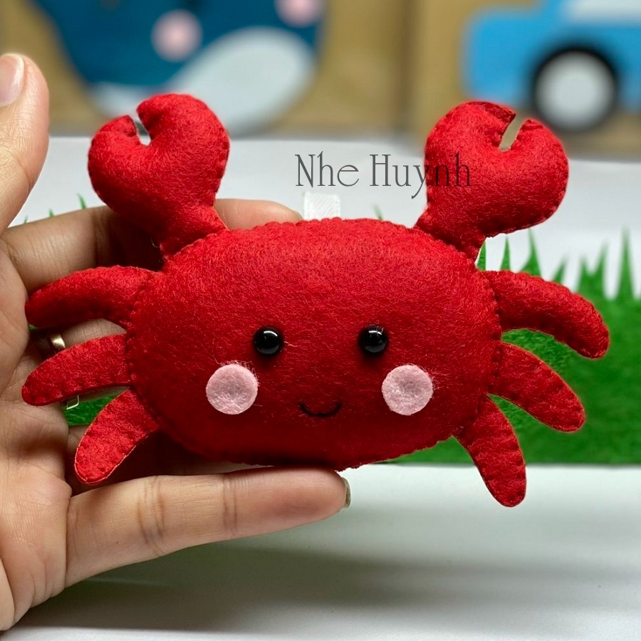 Móc Khóa Vải Nỉ Cua Đỏ (A016)