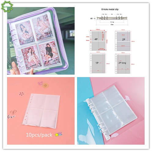 Bộ 10 tấm đựng thẻ khổ A5 trong suốt đa năng tiện dụng
