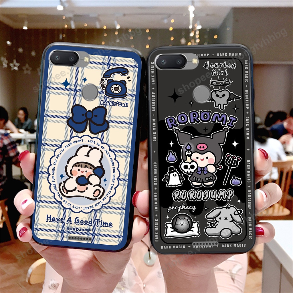 Ốp lưng Xiaomi Redmi 6 / Redmi 6A in mẫu gấu bo viền , smile mặt cười cực cute đẹp