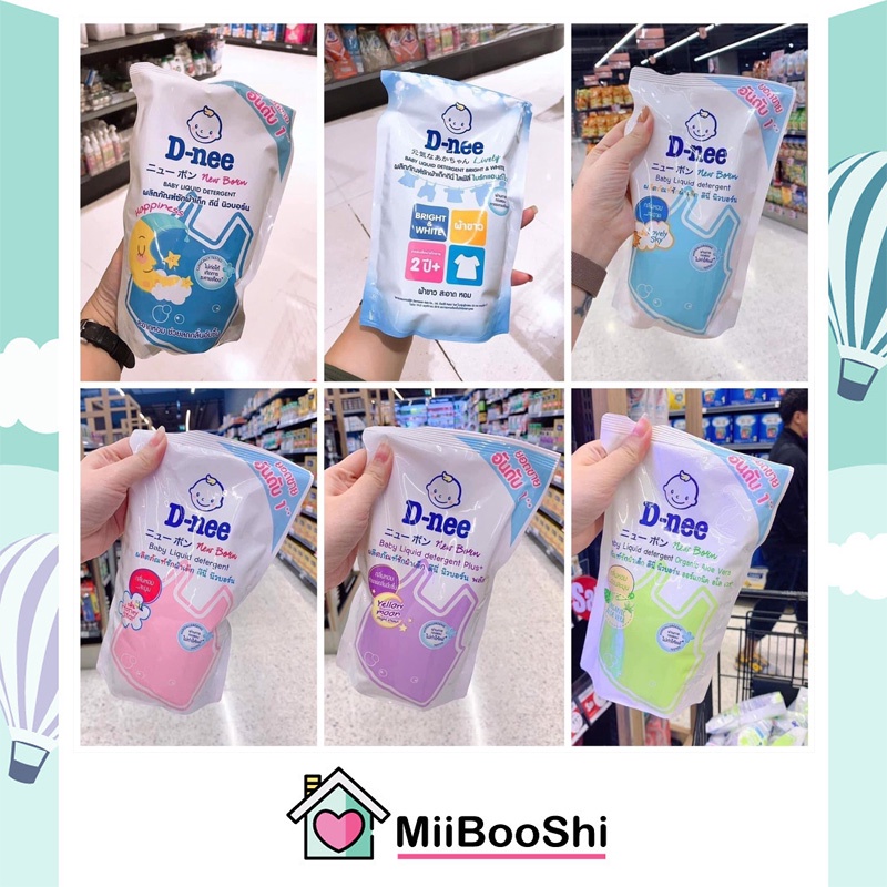 Nước giặt Dnee túi 600Ml hính hãng Thái Lan hàng nội địa hương thơm bền lâu MiibooShi D1.003.HO