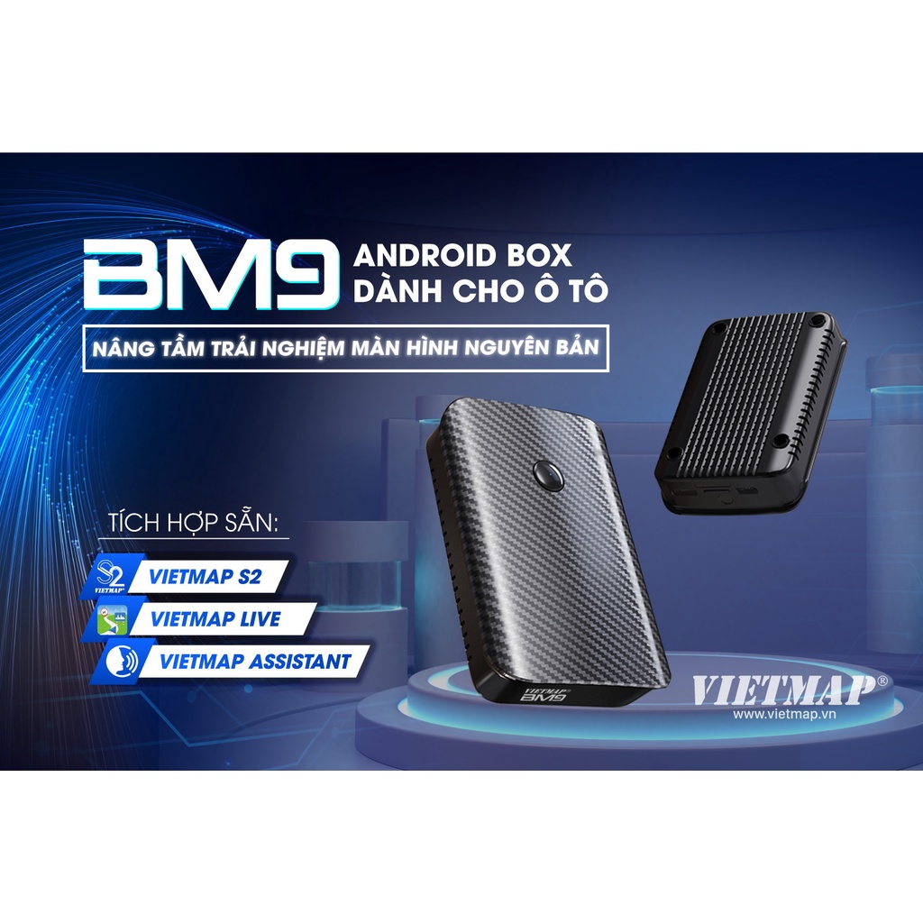 Android Box Cho Ô Tô Vietmap BM9 Tích Hợp Dẫn Đường S2 - Tặng sim không giới hạn dung lượng 6 tháng