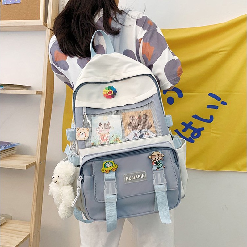 Balo nữ cao cấp du lịch dễ thương đẹp đi học giá rẻ MOHANA TH181 (tặng kèm gấu và sticker)