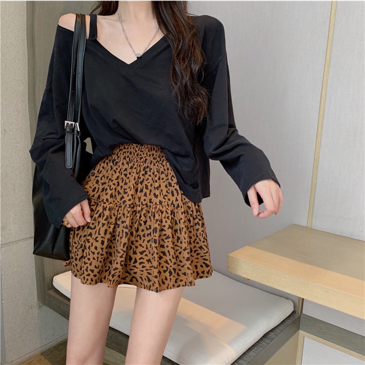 Áo kiểu tay dài cổ chữ V thời trang dành cho nữ