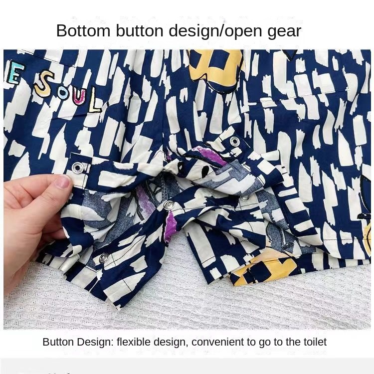 Áo Liền Quần Dáng Rộng Họa Tiết Hoa Thời Trang Mùa Hè Hàn Quốc Cho Bé Gái