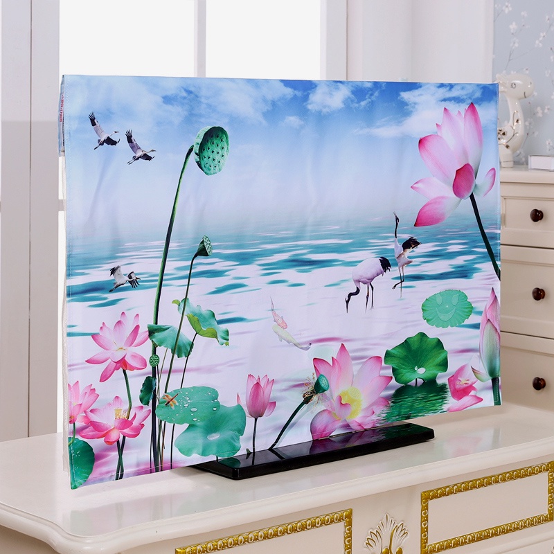 Vải Bụi. Bìa TV Ren. Tấm Vải Che Phủ TV LCD Chống Bụi 55 inch