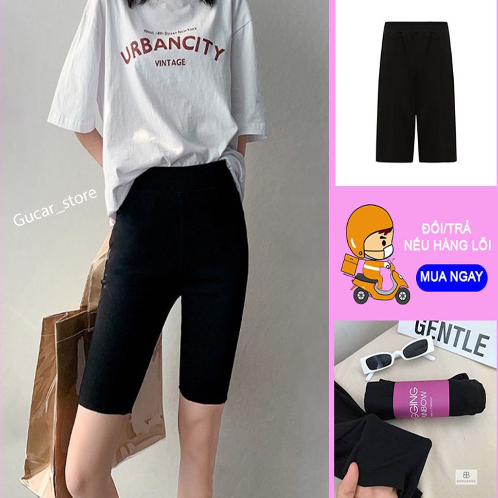 [Freeship] Quần legging lửng tháiQuần legging ngố đùi thái cạp chun siêu mịn-Gucar_store