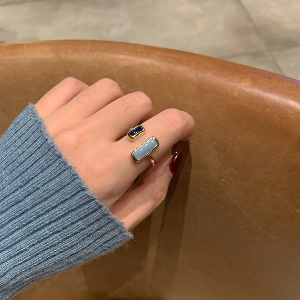 Nhẫn hở đính đá zircon phong cách Hàn Quốc cổ điển thời trang cho nữ