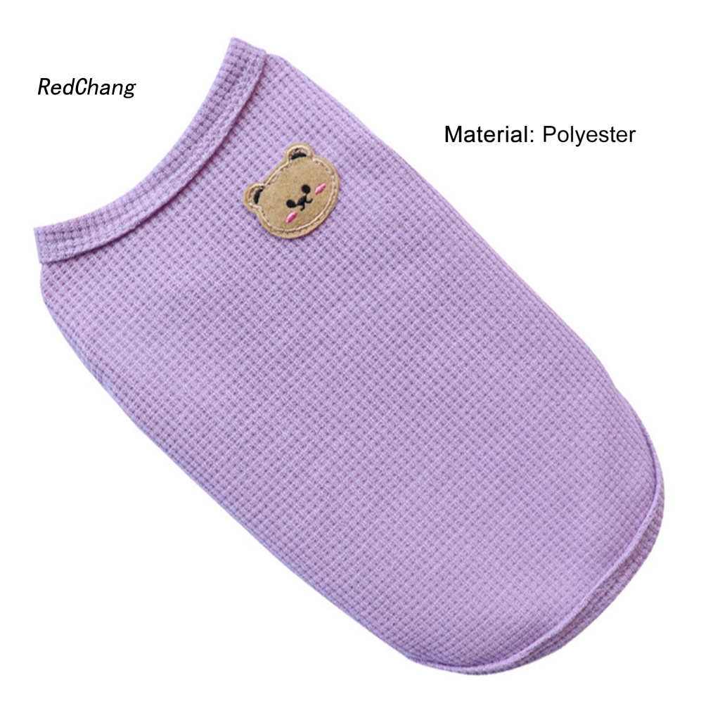 Áo Ba Lỗ Polyester In Họa Tiết Gấu Waffle Thoải Mái Thời Trang Mùa Hè Cho Cún Cưng