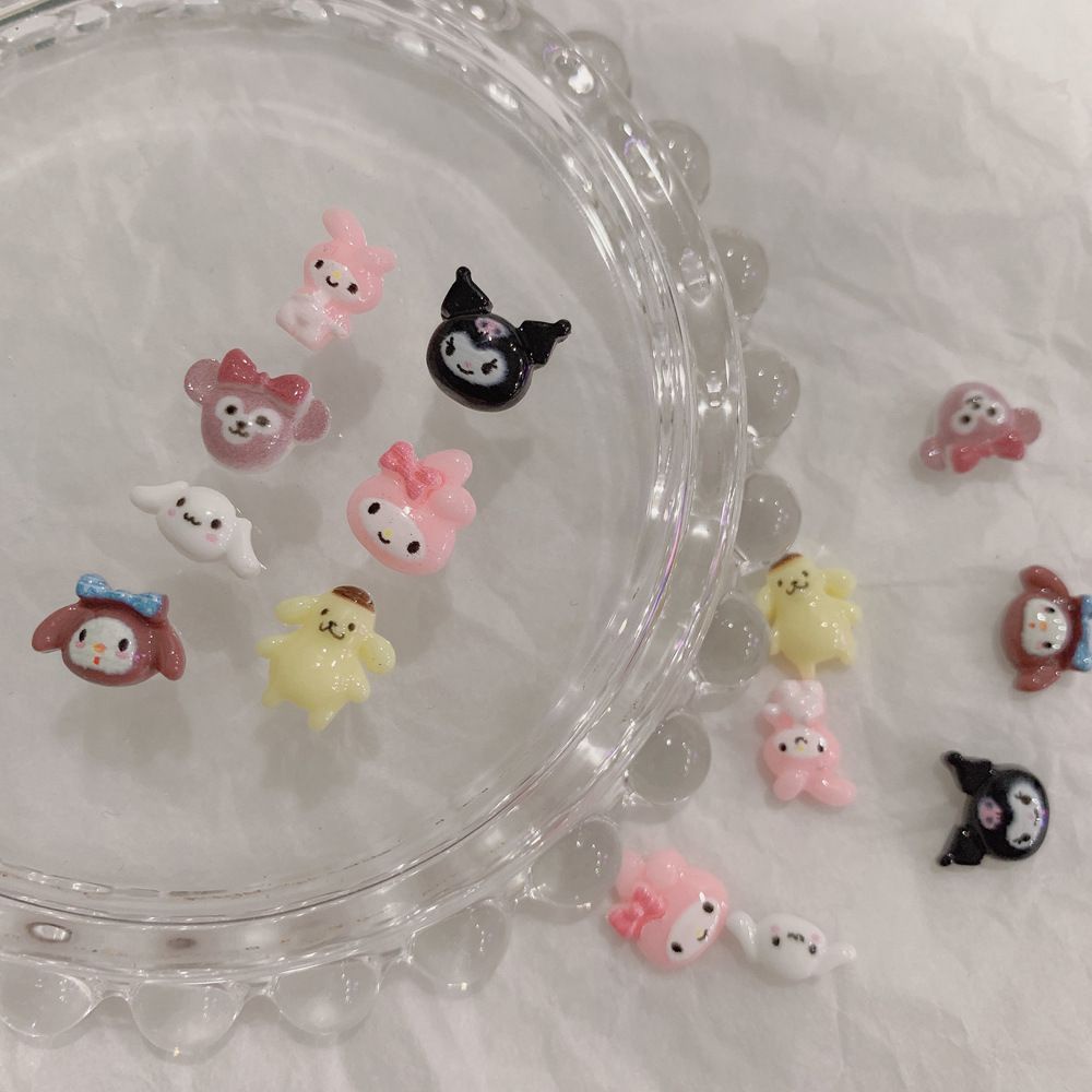 [Hàng mới về] Phụ kiện trang trí móng tay hình động vật hoạt hình 3D xinh xắn