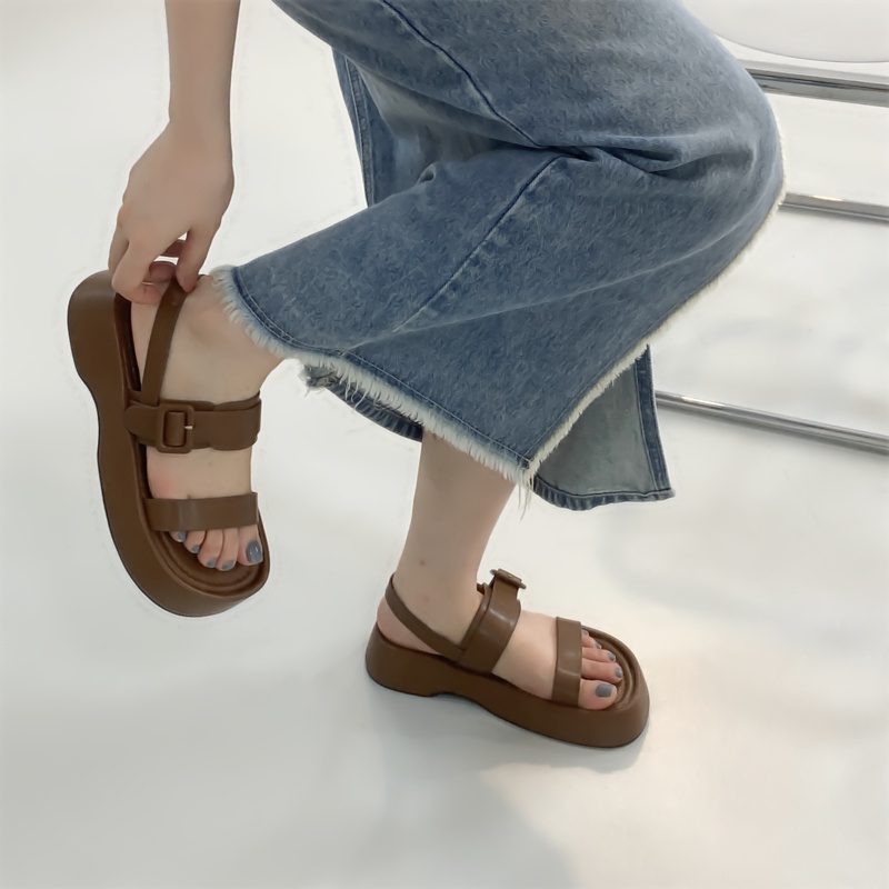 Giày Sandal Đế Dày Thời Trang Mùa Hè Phong Cách Pháp Hàng Mới 2022 Dành Cho Bạn Nữ