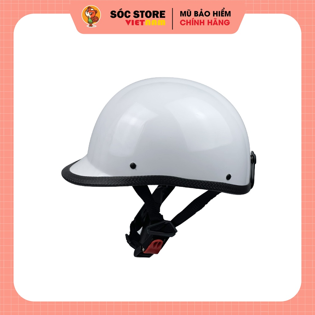 Mũ bảo hiểm nửa đầu kiểu đua ngựa Sóc Store chính hãng, nón bảo hiểm thể thao màu đen, trắng, xanh freesize