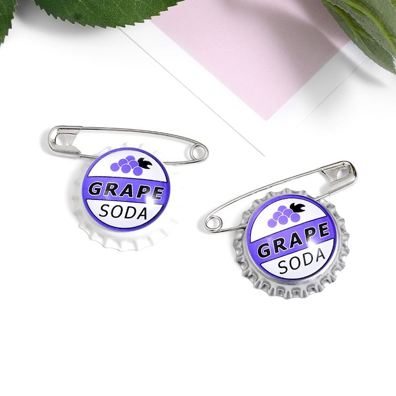 Ghim Cài Áo Hình Nắp Chai Nước Ngọt / Soda Nho Ngộ Nghĩnh