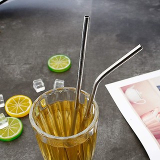 Ống hút Inox 304 ECOHUB, Màu bạc (8/6/12mm) Dành cho quán Cà phê, Trà sữa... | EH009