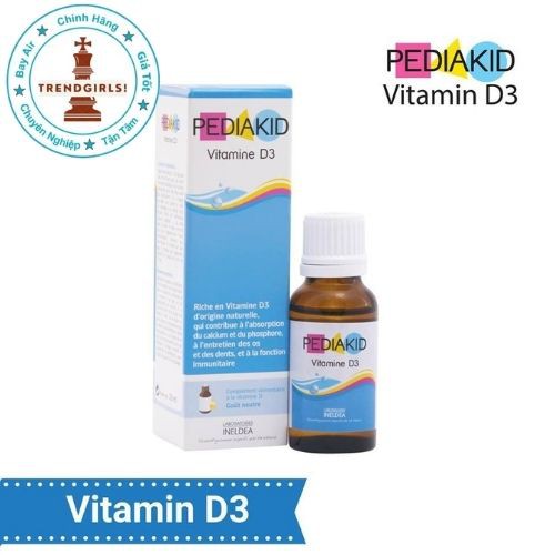 Vitamin D3 Pediakid Vitamin D3, Pháp (20ml dạng giọt) phát triển xương răng cho bé từ sơ sinh - trend girls online