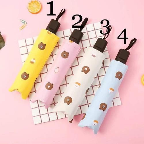 Ô Dù Đi Mưa, Đi Nắng Gấp Gọn Hình Gấu Dễ Thương