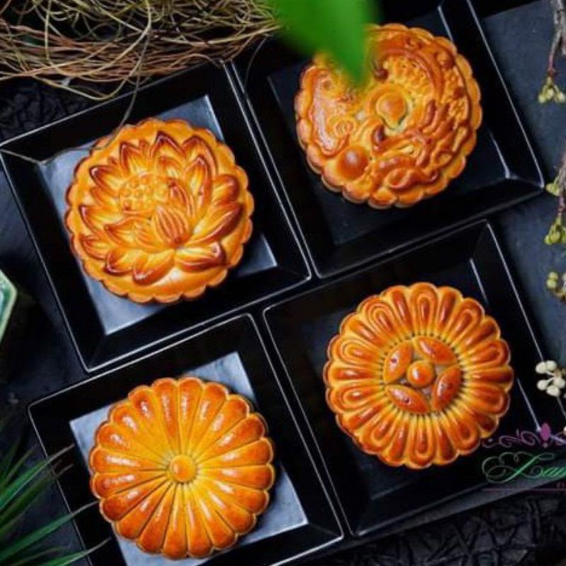 khuôn bánh trung thu loại 6 mặt tròn vuông - khuôn làm bánh trung thu 125g
