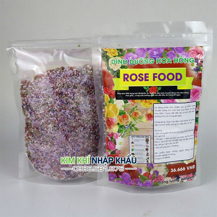 Phân bón cho hoa hồng Rose Food gói 600g - T181