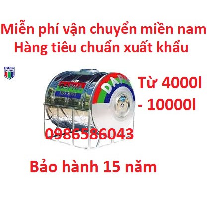 Bồn nước nằm, téc nằm Dapha R SUS304 xuất khẩu 4000L-10000L