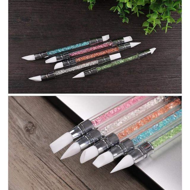 Bộ bút đắp hoa bột dẻo không cần lưu huỳnh, bộ bút 5 cây silicon