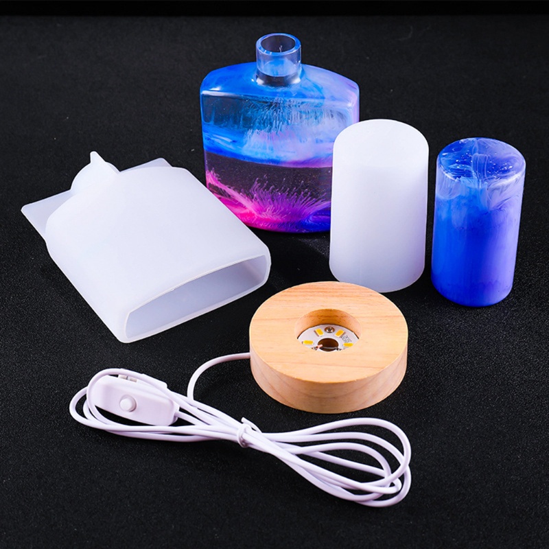 Khuôn silicone hình trụ có đèn LED cổng USB