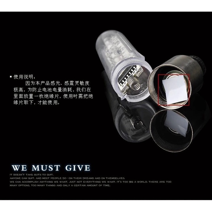 Đèn van xe đạp DX19 gắn van xe 7 bóng led có chữ