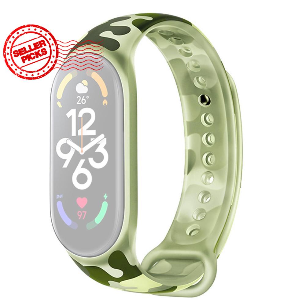 Dây Đeo Silicone Màu Dạ Quang Cho Đồng Hồ Thông Minh Xiaomi Mi Band 7 6 H1L6