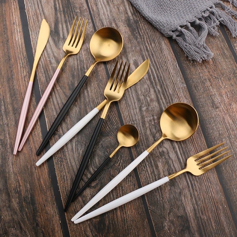 Dao / Nĩa / Thìa / Đũa ăn phong cách châu Âu phù hợp dùng bít tết trái cây