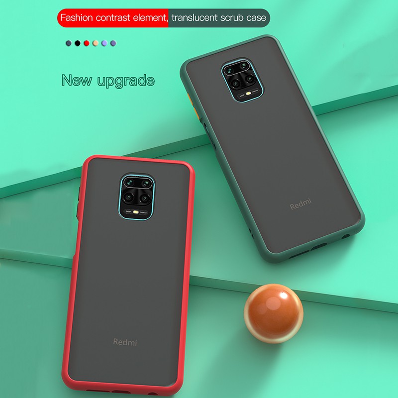 Ốp điện thoại nhám phối màu cho Xiaomi Poco X3 / Xiaomi Note 10 Lite / Redmi Note 9 / Redmi Note 9s / Redmi Note 9 Pro