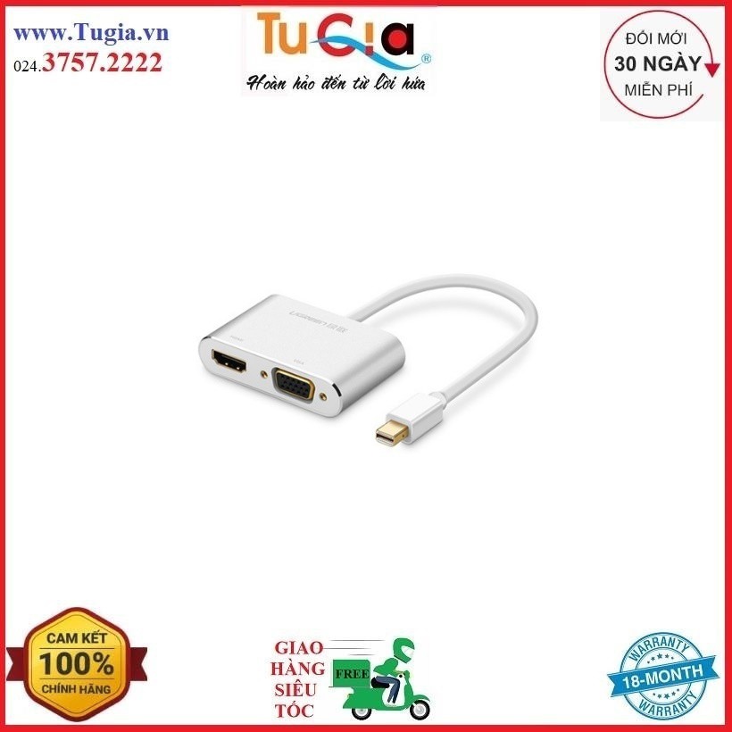 Cáp Mini DisplayPort To HDMI + VGA Ugreen (20421) - Hàng chính hãng