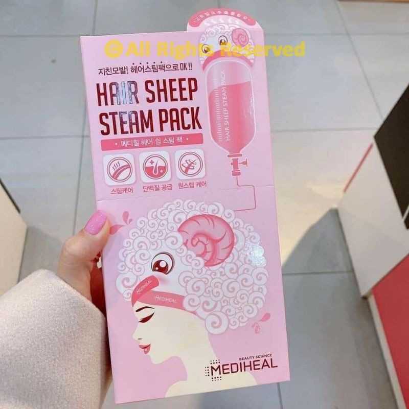 (GRAB / NOWSHIP) Mặt Nạ Hấp Tóc Phục Hồi, Nuôi Dưỡng Tóc Mediheal Hair Sheep Steam Pack