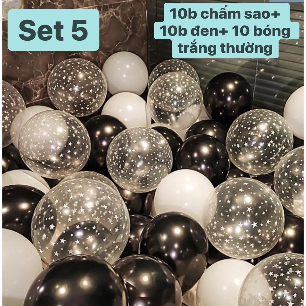 Bóng mix màu trang trí sinh nhật .( set 30 bóng ) .