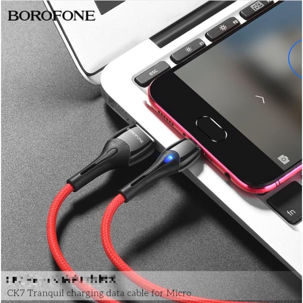 Cáp Sạc MICRO USB Borofone CK7 Dài 1M Dây Dù Cho Android - BH 12 Tháng 1 đổi 1 (MÀU SẮC NGẪU NHIÊN) - Hưng Long PC