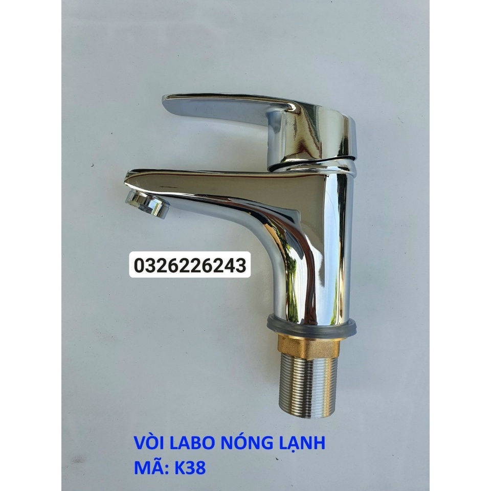 VÒI RỬA MẶT LAVABO NÓNG-LẠNH TAY GẬT GÙ KÈM DÂY CẤP NƯỚC GIÁ RẺ