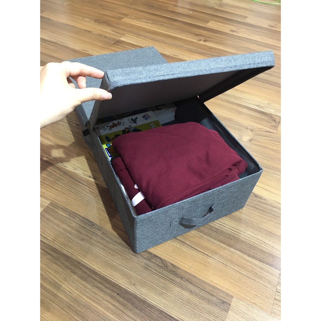 [Hàng VN xuất Úc] Hộp đựng đồ tiện gọn size lớn D63 cm x R32.5cm x C16.5cm [Storage Box]