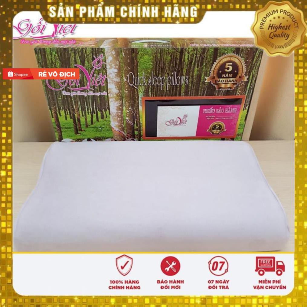 Hàng Công Ty  Ruột Gối cao su Wavy 30cm x 50cm chống đau mỏi vai gáy, Gối Việt bảo hành 5 năm