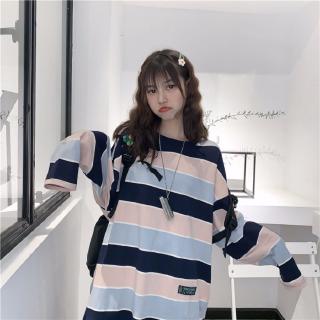 Áo tay dài phối sọc thời trang dành cho nữ