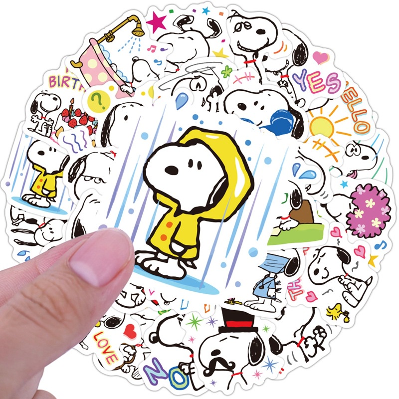 Miếng Dán Trang Trí Vali / Cửa Kính / Điện Thoại Chống Thấm Nước Hình Snoopy Dễ Thương