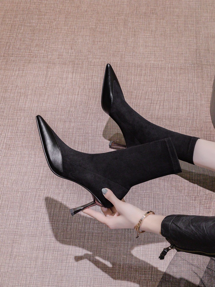 Elastic Boots Only With Boots With High Heels Female Autumn And Winter 2020 Women's Boots Spring And Autumn Boots Pants Skinny Boots