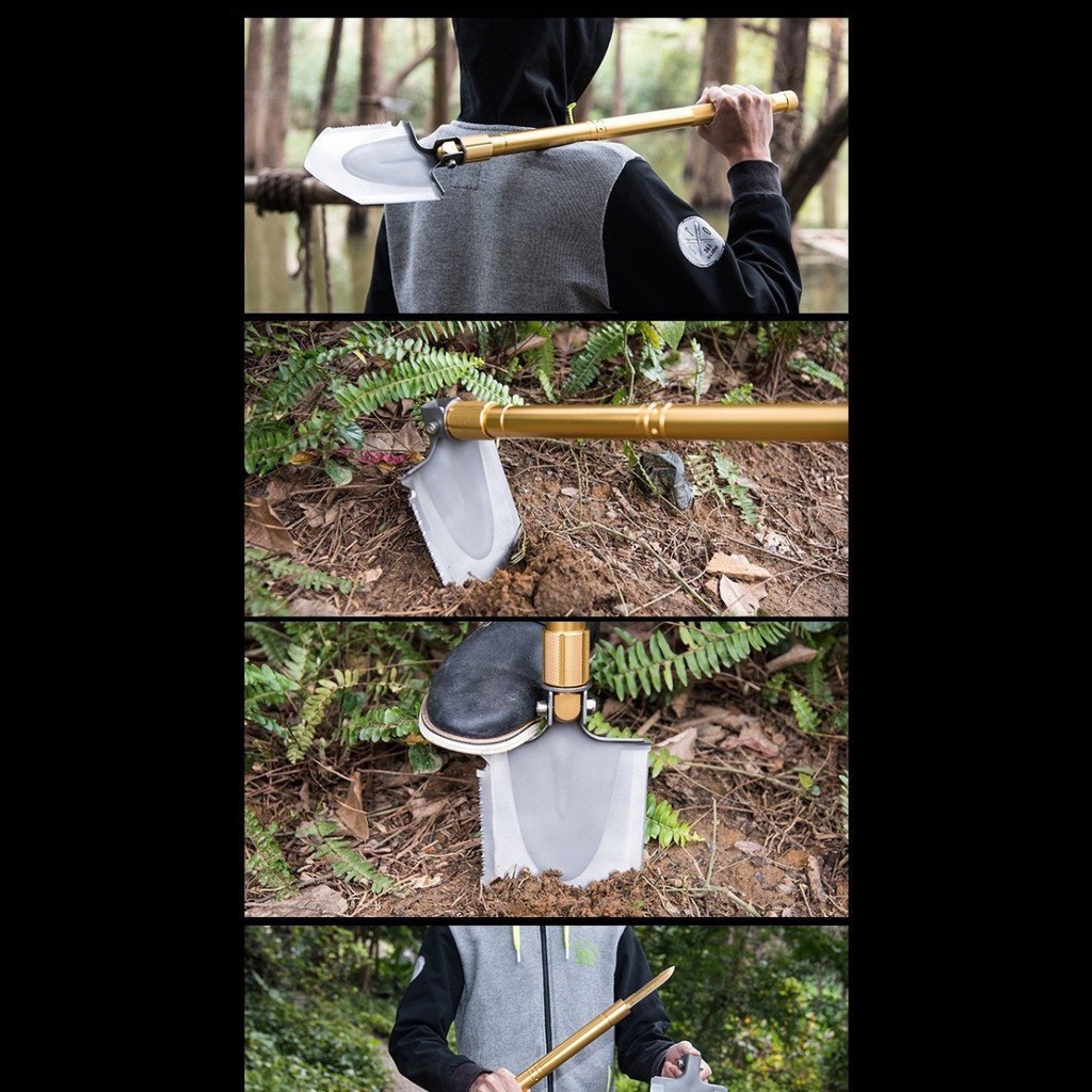 Bộ Xẻng Đa Năng Quân Dụng Cao Cấp, Đi Phượt Dã Ngoại Gấp Gọn Tiện Lợi