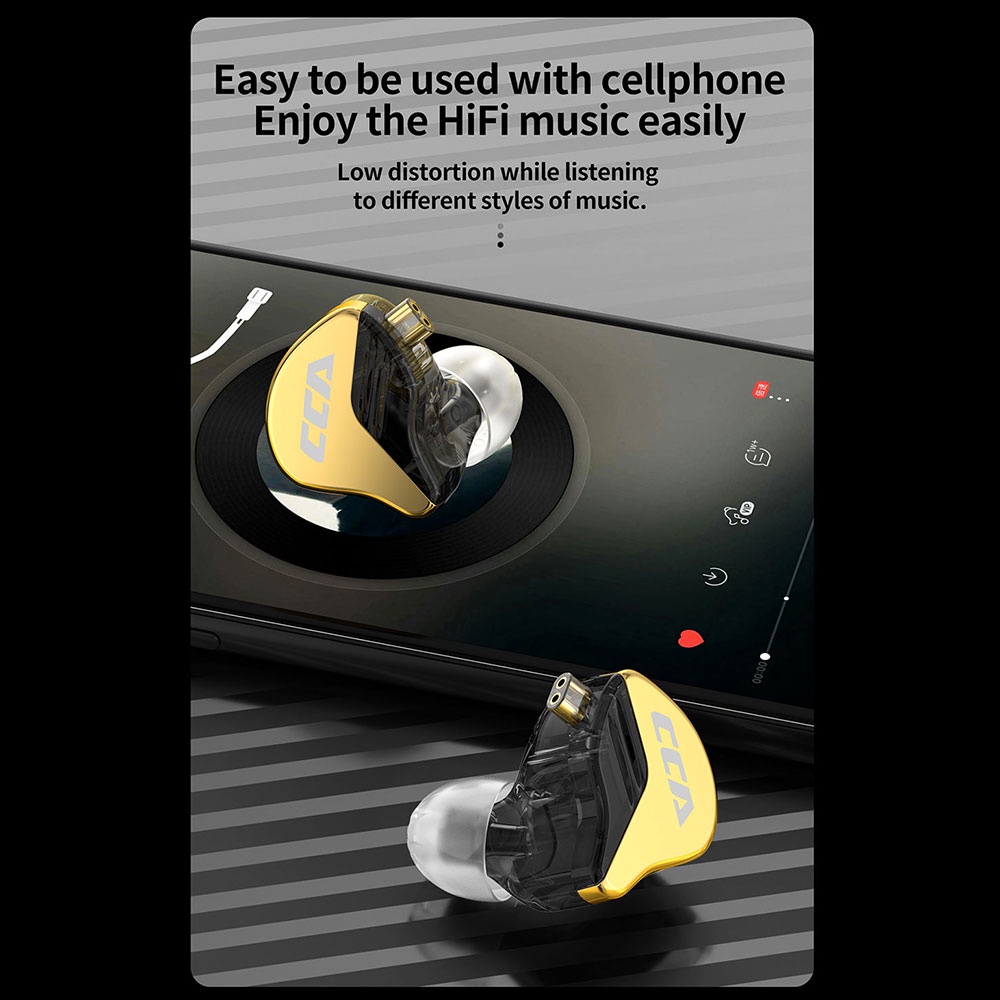 Tai Nghe Nhét Tai FAAEAL CCA CRA + Dây Cáp Tháo Rời Được Dành Cho Điện Thoại