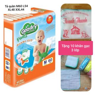 (Tặng 10 khăn sữa)Tả quần goodry jumbo M60-L54-XL48-XXL44