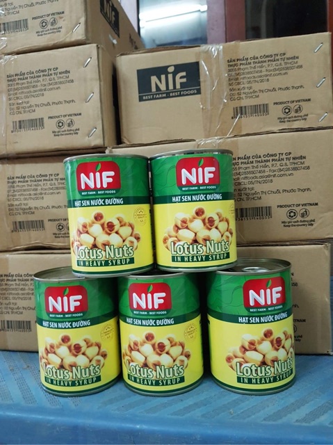 Hạt Sen Nước Đường NIF hộp 560gr