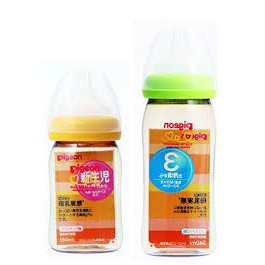 Bình Sữa Pigeon Cổ Rộng Nội Địa Nhật 160ml  - MEVABE