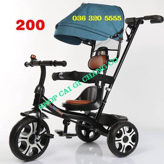 XE ĐẨY 3 BÁNH GHẾ DA CHO BÉ