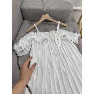 Váy 2 Dây Bèo Vai Tiểu Thư Chất Đũi Mát