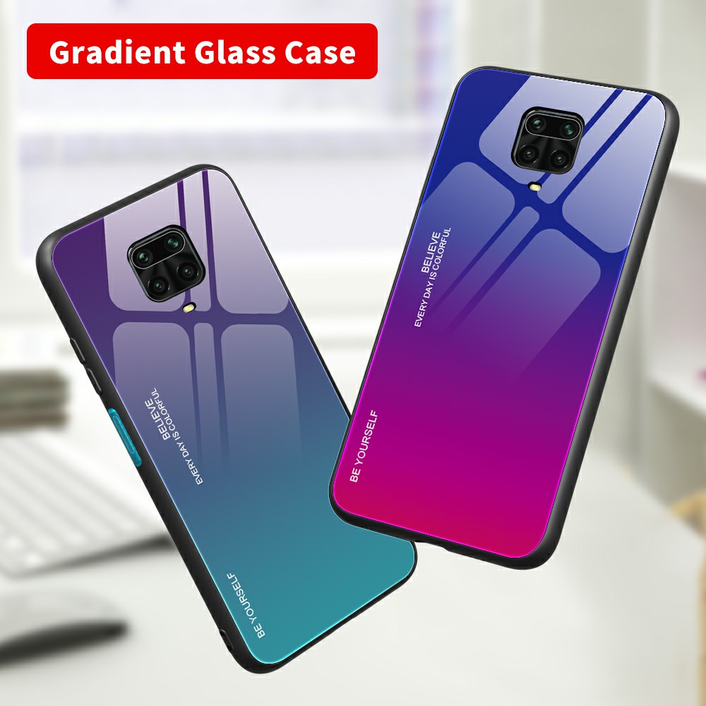 Ốp lưng Redmi Note 9s / Note 9 Pro 💝FREESHIP Từ 50k💝 dùng chung mặt lưng kính đa sắc thời trang cao cấp 1